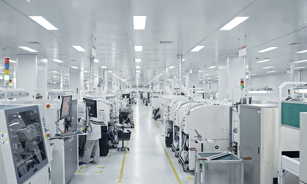 陽(yáng)光電源光伏逆變器SMT生產(chǎn)車間自動(dòng)化產(chǎn)線